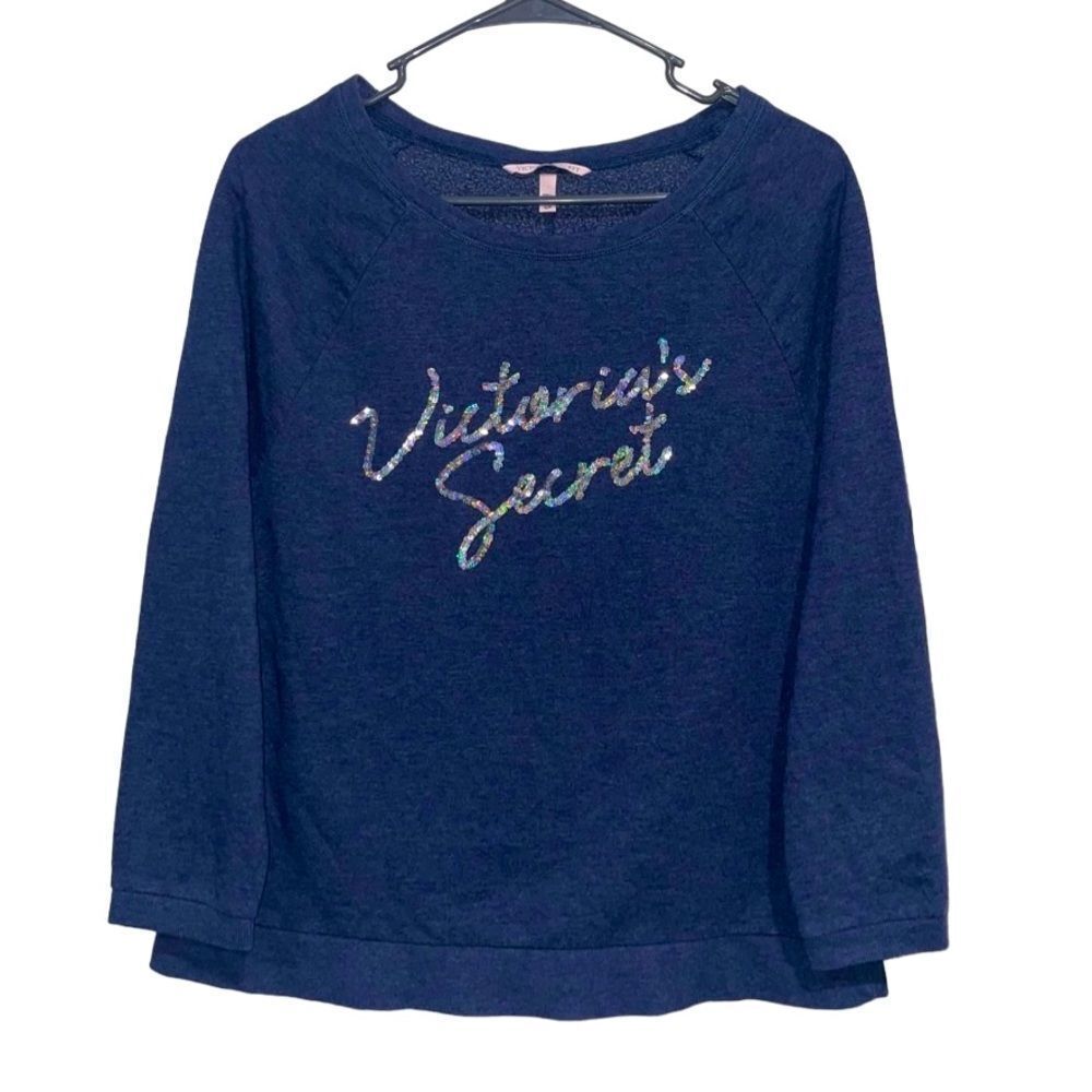 Victoria’s Secret sequin top blue and silver size S